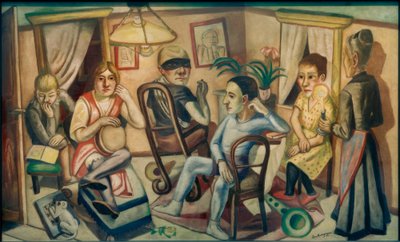 Før maskeradeballet av Max Beckmann
