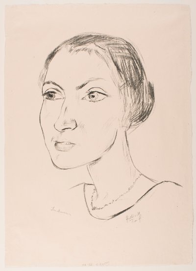 Kvinne med halskjede (fru Parcus) av Max Beckmann