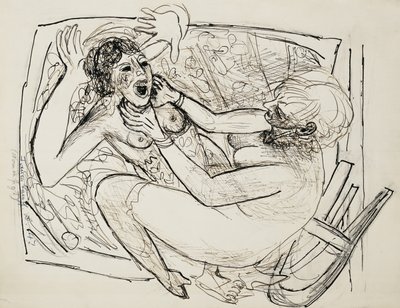 Kvinner kjemper; kvinner kjemper av Max Beckmann
