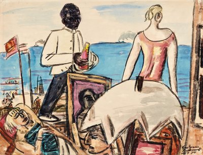 Zandvoort strandkafé av Max Beckmann