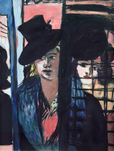 To kvinner (i glassdør) av Max Beckmann