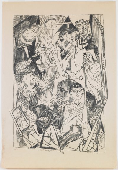 plate 6: Ideologene av Max Beckmann