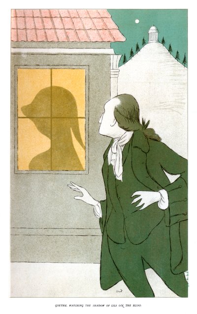 Goethe ser på skyggen av Lili på de blinde, 1904 av Henry Maximilian Beerbohm