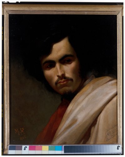 Portrett av maleren Nikolaus Gysis (1842-1901), bystelengde av Max Furst
