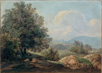 Alpefoten med en sovende gjeter av Max Joseph Wagenbauer
