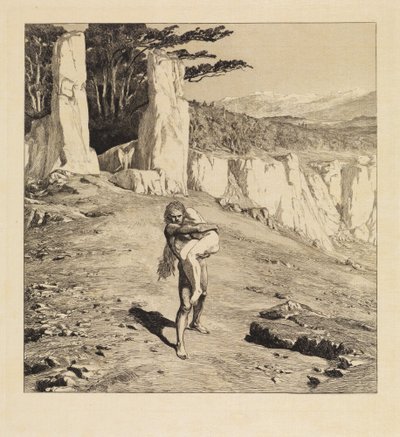 Adam (Eva og fremtiden, opus III, blad 5) av Max Klinger