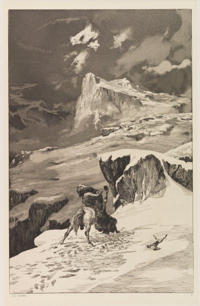 Battling Centaurs Fighting Centaurs plate V fra Intermezzos, Opus IV..., 1881. av Max Klinger