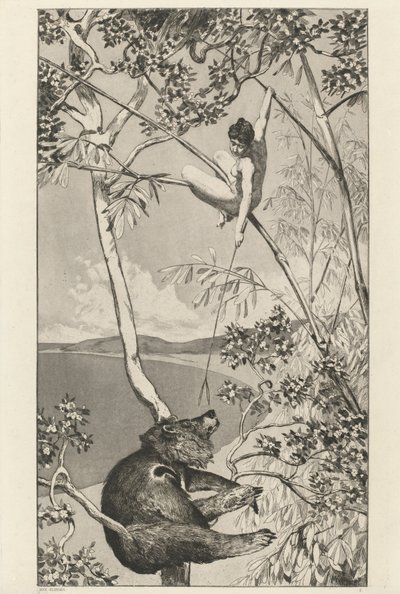 Bjørn og alv Bär und Elfe: pl.1, utgitt 1881. av Max Klinger