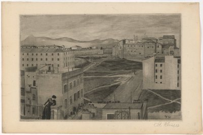 Utsikt fra atelierets vindu i Roma av Max Klinger