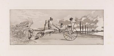 Cupid, Death and the Beyond Amor, Tod und Jenseits plate XII fra Intermezzos..., 1881. av Max Klinger