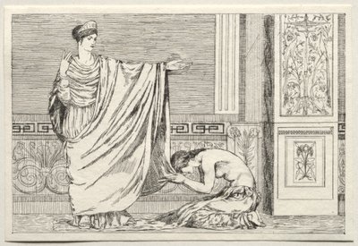 Cupid og Psyche: Psyche og Juno av Max Klinger