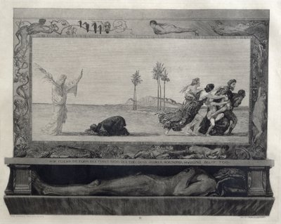 Illustrasjon av Døden som frelser (Der Tod als Heiland) fra del 1, opus XI av «Om døden» av Max Klinger