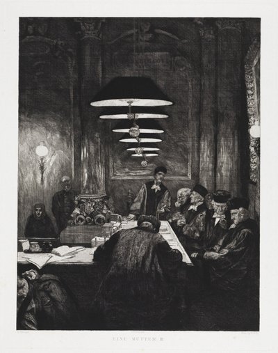 En mor III (Dramaer, opus IX, blad 5) av Max Klinger