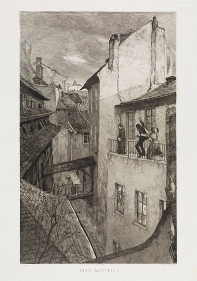 En mor I (Dramaer, opus IX, blad 3) av Max Klinger