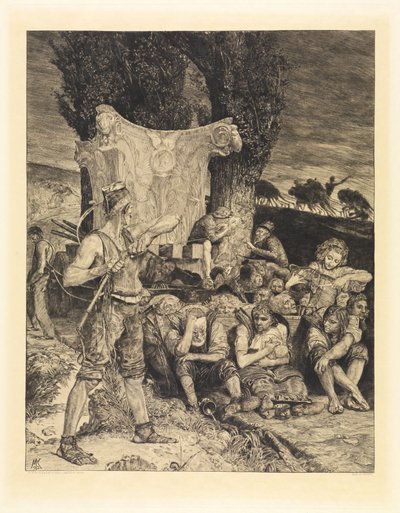 Elendighet (Om døden, annen del, opus XI, blad 7) av Max Klinger