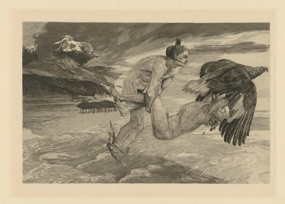 Bortførelsen av Prometheus (fra: Opus XII. Brahmsfantasi) av Max Klinger