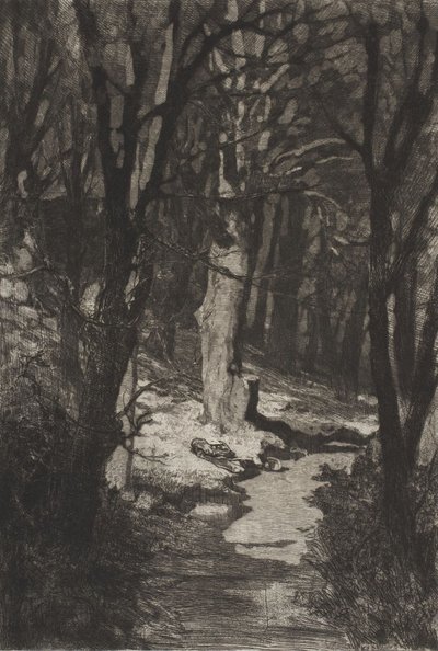 I skogen, fra Dramaer, opus IX av Max Klinger