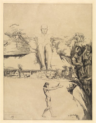 Integer vitae (tittelside) (Om døden, andre del, opus XI, blad 1) av Max Klinger