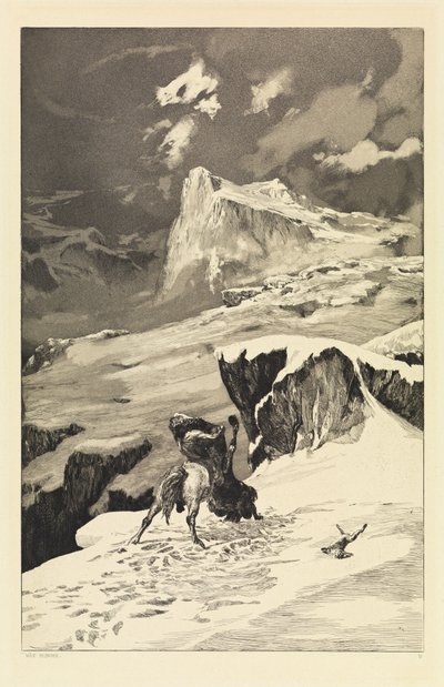 Kjempende kentaurer (Intermezzi, Opus IV, blad 5) av Max Klinger