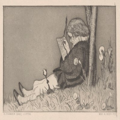 Malerisk dedikasjon av Max Klinger