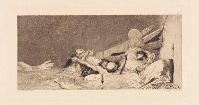 Opus VI, fra Paraphrase on the Finding of a Glove, 1881. av Max Klinger