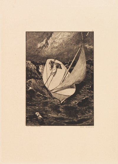 Opus VI, fra Paraphrase on the Finding of a Glove, 1881. av Max Klinger