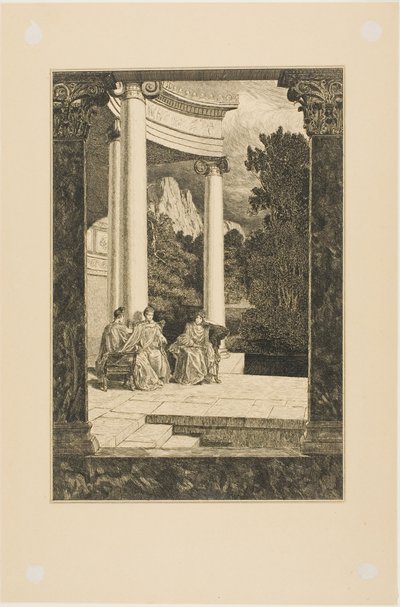 Psyche and her Sisters, plate 18 fra Cupid and Psyche av Max Klinger