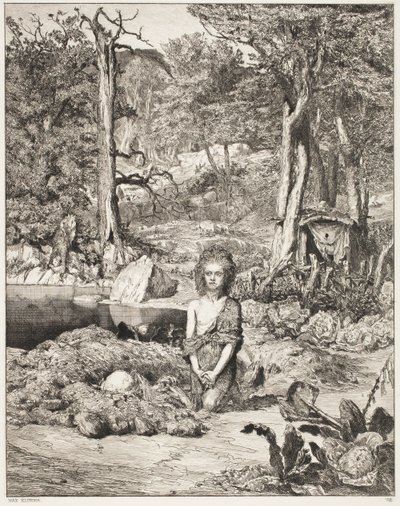 Simplicius ved eremittens grav av Max Klinger