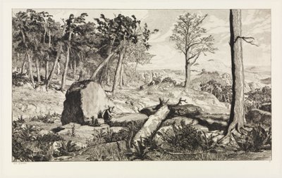 Simplicius i skogens ødemark (Intermezzi, opus IV, blad 10) av Max Klinger