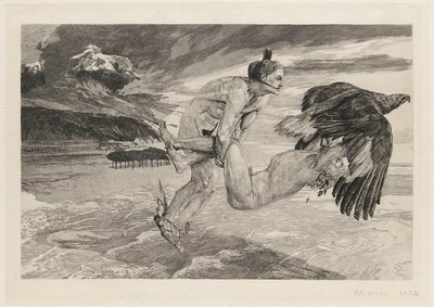 Bortførelsen av Prometheus, tavle 14, Brahms-fantasi, op. XII av Max Klinger