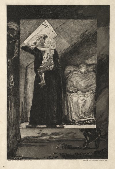 Vom Tode I, (Opus II, 1889) nr. 9 av Max Klinger