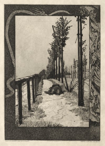 Her er Tode I, Opus I, 1889 nr. 4. av Max Klinger