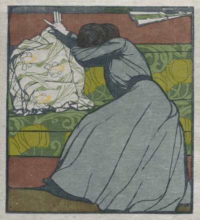 The Cushion (Martha Kurzweil sitter på en divan) av Max Kurzweil