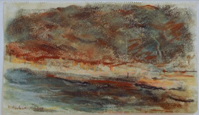 Kveldslandskap i Hamburg av Max Liebermann