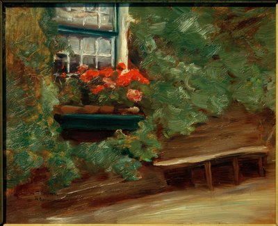 Utsikt over et nederlandsk gårdshus av Max Liebermann