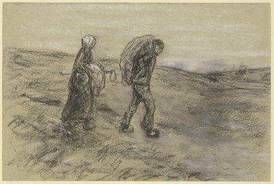 Arbeider som kommer hjem fra markarbeid med sin kone av Max Liebermann