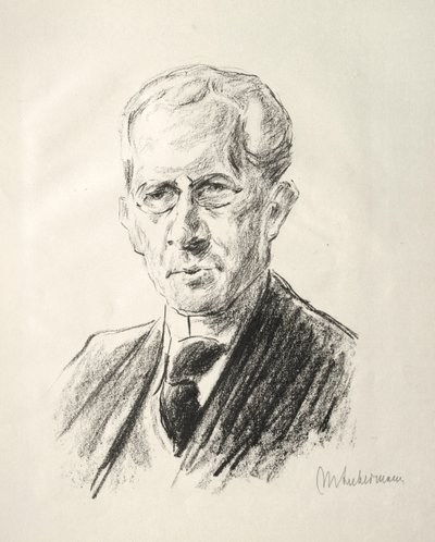 Arno Holz-mappe: Portrett av Arno Holz, 1923. av Max Liebermann