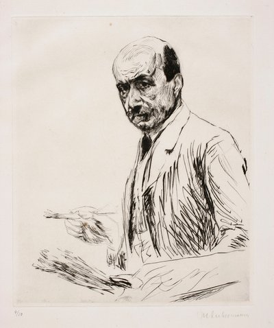 Selvportrett med palett av Max Liebermann