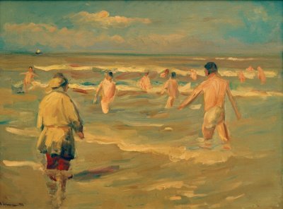 Badegutt av Max Liebermann