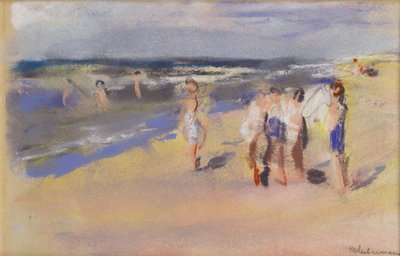 Beach, ca. 1910 (kritttegning) av Max Liebermann