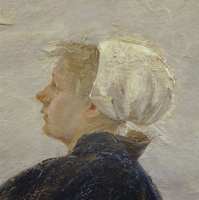 Detalj fra Repairing the Nets, 1889 (se 144756) av Max Liebermann