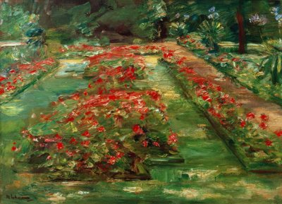 Blomsterterrassen i Wannsee-hagen mot nord av Max Liebermann
