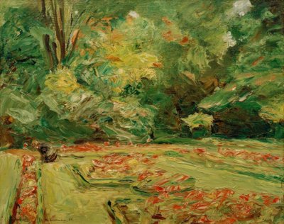 Blomsterterrassen i Wannsee-hagen mot nord av Max Liebermann