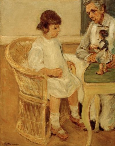 Kunstnerens barnebarn i kurvstolen til høyre av Max Liebermann