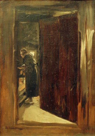 Kvinne på kjøkkenet - perspektiv av Max Liebermann