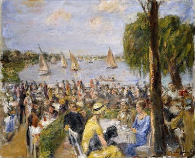 Garden Cafe ved Wannsee; hagekafe ved Wannsee, av Max Liebermann