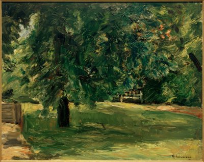 Hagebenk under kastanjetreet i Wannsee-hagen av Max Liebermann