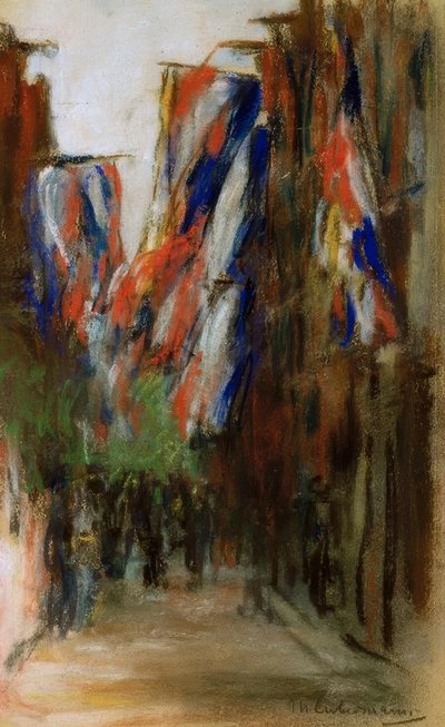 Nederlandsk gate med flagg av Max Liebermann