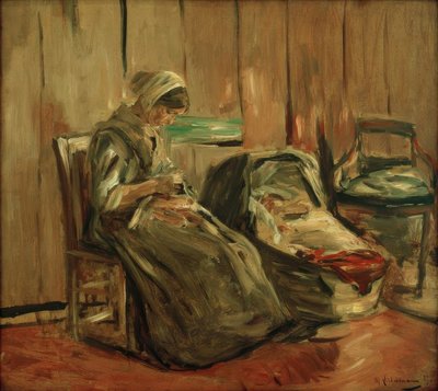 Interiør med en sydame av Max Liebermann