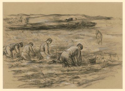 Potetgravere i Zandvoort av Max Liebermann